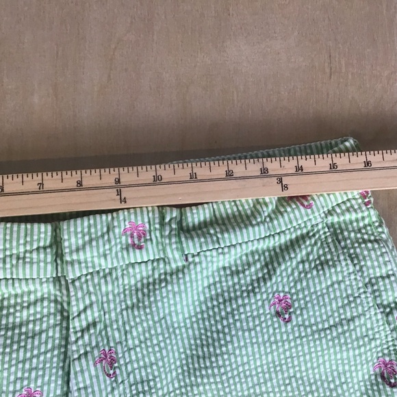 Lilly Pullitzer Mens Phipps Pants Seersucker Palm Trees Pink Green Sz 34 Preppy - Picture 6 of 8